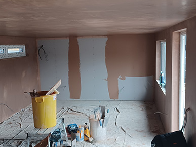 Plastering New Office