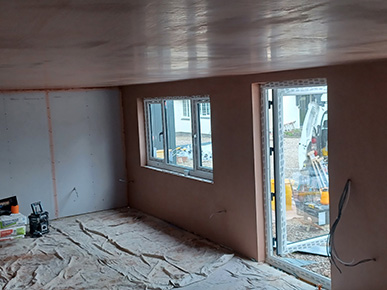 Plastering New Office