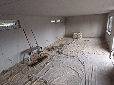 Plastering New Office