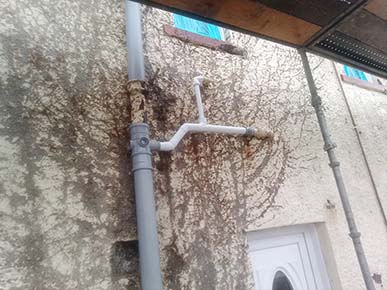 Outside Plumbing Pipe in Dumbarton